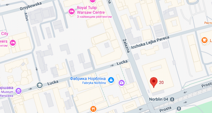 Miejsce na mapę biura w Warszawie